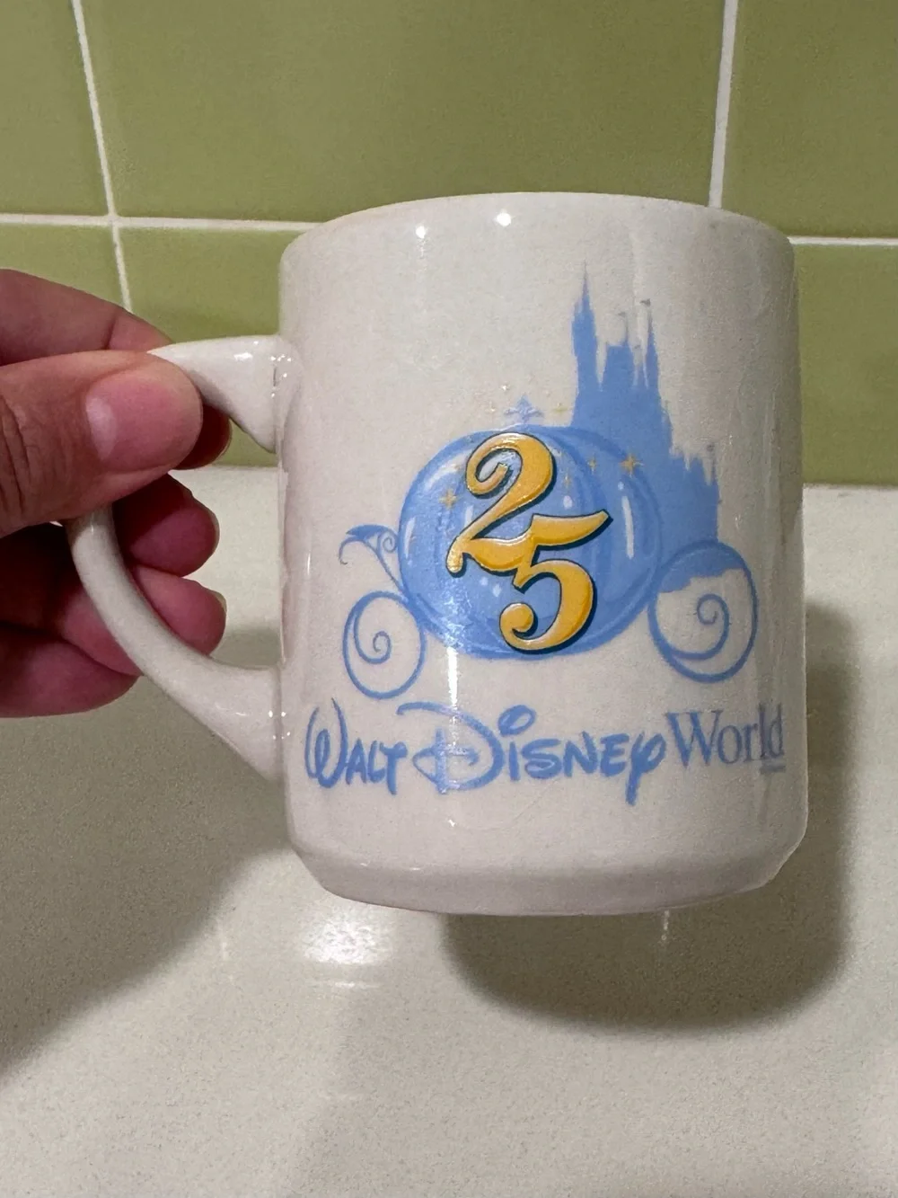 Vintage 1996 Walt Disney World 25th Anniversary Cast Exclusive Coffee Mug